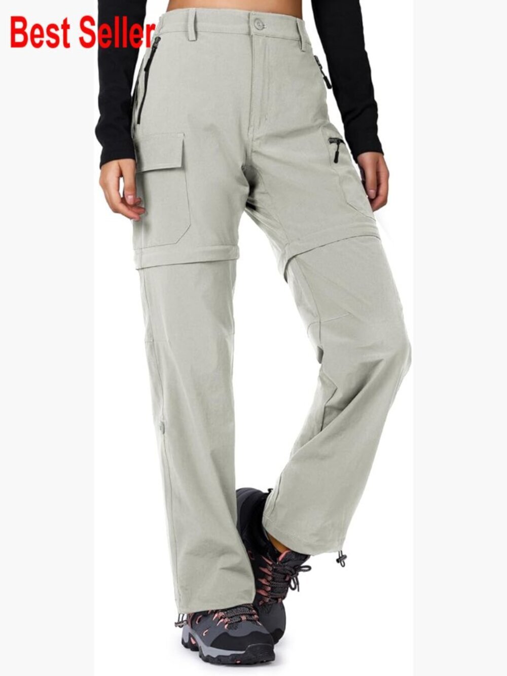 Convertible Hiking Pants Quick Dry Stretch Lightweight Zip Off 5 Pockets